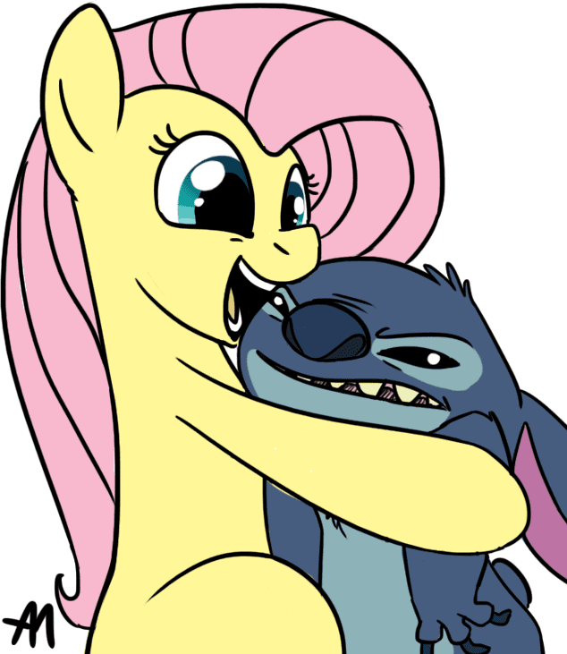 fluttershy_and_stitch_by_bananers97-d7tfdoe.png