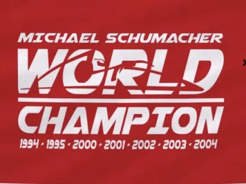 Michael Schumacher Flag World Champion.webp