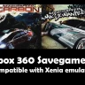 Savegames for Xbox 360 versions of NFS Most Wanted '05 & Carbon