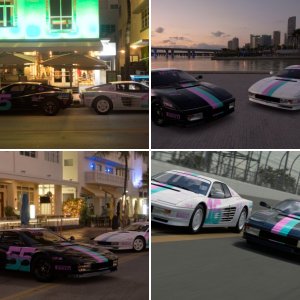 Miami Vice x Ferrari Testarossa by DC Graphics