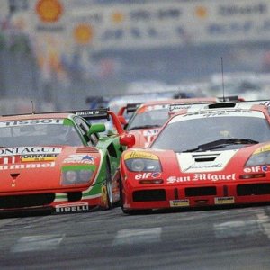 Ferrari F40 and McLaren F1