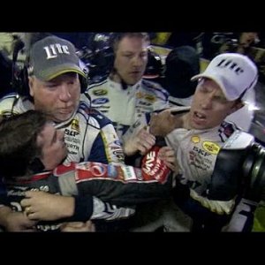 Post-race brawl between Gordon & Keselowski