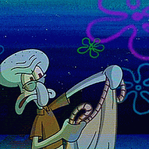 (GIF) Squidward sets up a tent