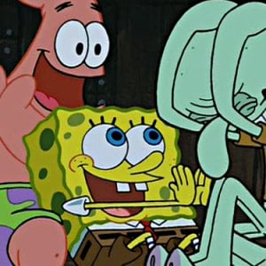 Welcoming Squidward in a club he wouldn't fit in