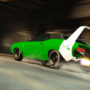 (HD) The test track experiences a rolling start to slipping and sliding with a Gauntlet Classic Custom shredding them up 1