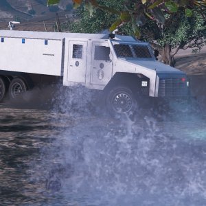 The GTPD Riot Van controlling the chaos (that is my poor friend who got washed up so much he died) 3