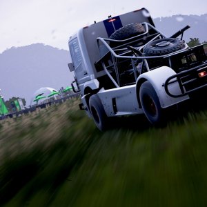 Some Unlimited Offroads action, Come Rain or Shine 2: The Sports Lorry powers on