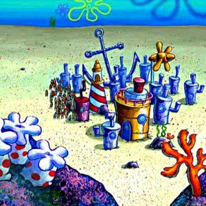 Pushing Bikini Bottom