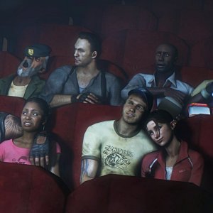 The Left4Dead gang have a movie night