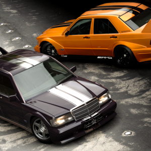 Mercedes 190 E 2.5-16 Chrome Line "Northern Lights Violet"