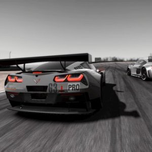 Project CARS - C7.R Rear B&W