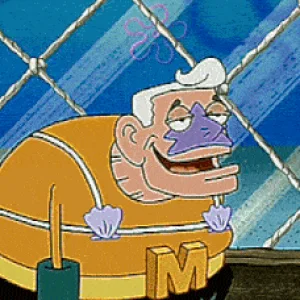 (GIF) After a reassuring smack, MermaidMan makes a heroic vow