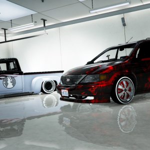 My lowrider "vans": Slamvan and Minivan