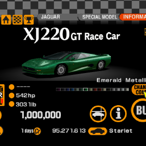 Jaguar XJ220 GT Race Car