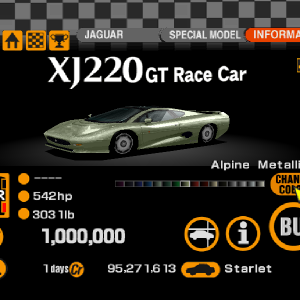 Jaguar XJ220 GT Race Car