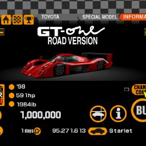 Toyota GT-ONE Road Car