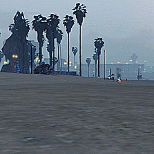 (GIF) Some bikers causing trouble on the beach