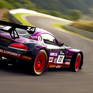 Strangely colored Z4 GT3 tackling the ring