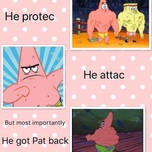 Patrick has been on a meme rampage, so here's one with him using an older one