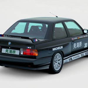 BMW M3 E30 1989 Fictional Gr.A Livery (Rear 1/4)