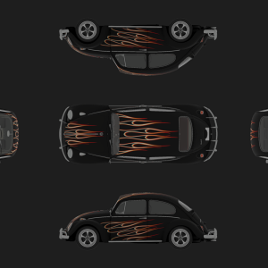 Hot Rod Beetle Plan View
