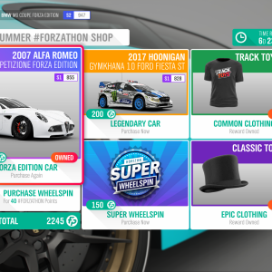 Summer Forzathon Shop