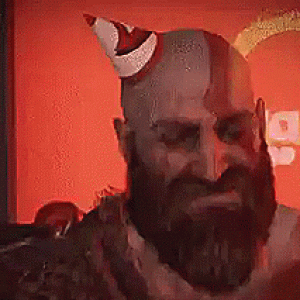 (GIF) Kratos, after he finds out God Of War (2018) wins The Game Awards GOTY award