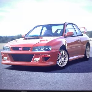 Subaru Impreza 22B STi orange