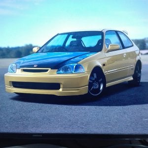 Honda Civic Type R '97 yellow