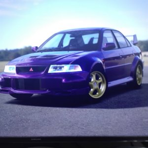 Mitsubishi Lancer Evolution IV GSR purple