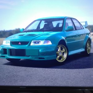 Mitsubishi Lancer Evolution IV GSR turquoise