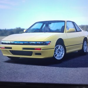 Nissan Silvia S13 K's yellow
