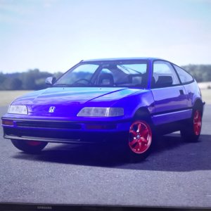 Honda CR-X purple