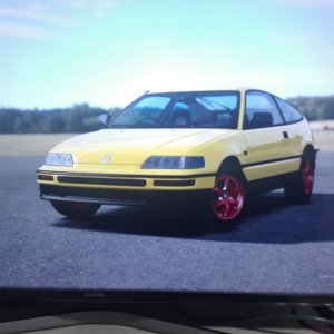 Honda CR-X yellow