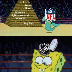 The NHL and NFL battle it out in terms of halftime shows