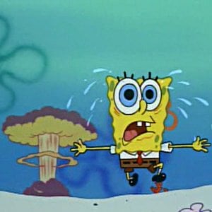 Aaaahhh! SPONGE-BOOOOOB~ *boom*