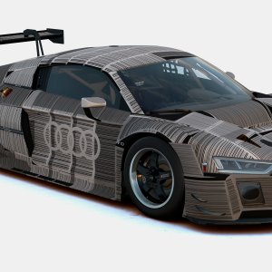 Audi R8 LMS '15 Barcode Camo (Front)