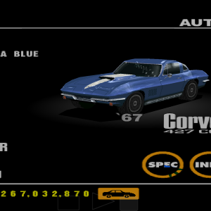 Chevrolet Corvette 427 Coupe '67 Marina Blue