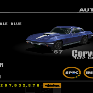 Chevrolet Corvette 427 Coupe '67 Lynndale Blue