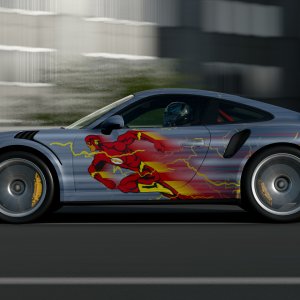 Porsche 911 gt3 RS "The Flash" side