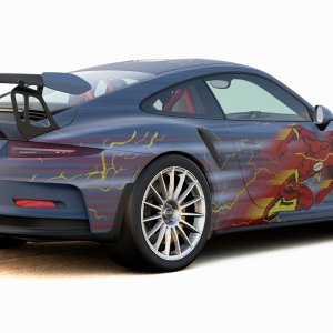 Porsche 911 gt3 RS "The Flash" rear
