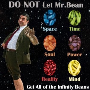 Mr. Bean, collector of the infinity beans