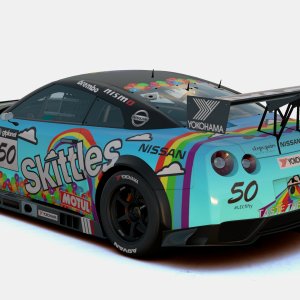 Skittles Nissan GT-R (rear)