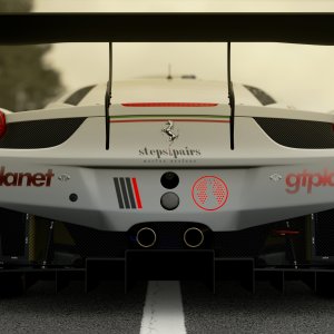 Ferrari GT3 GTPlanet White (closeup Rear)
