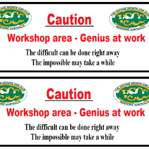 Caution - Workshop Genius