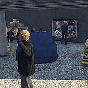 (GIF) Taking vault drills from some amateur heisters, featuring the LSPD