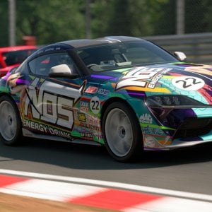 Loud Supra livery racing at Brands Hatch