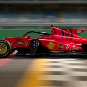Vettel Retro Ferrari Monza