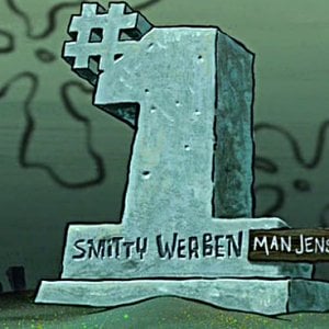 Smitty Werben Jaeger Man Jensen's gravestone.