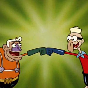 Mermaid Man and Barnacle Boy.. UNITE!